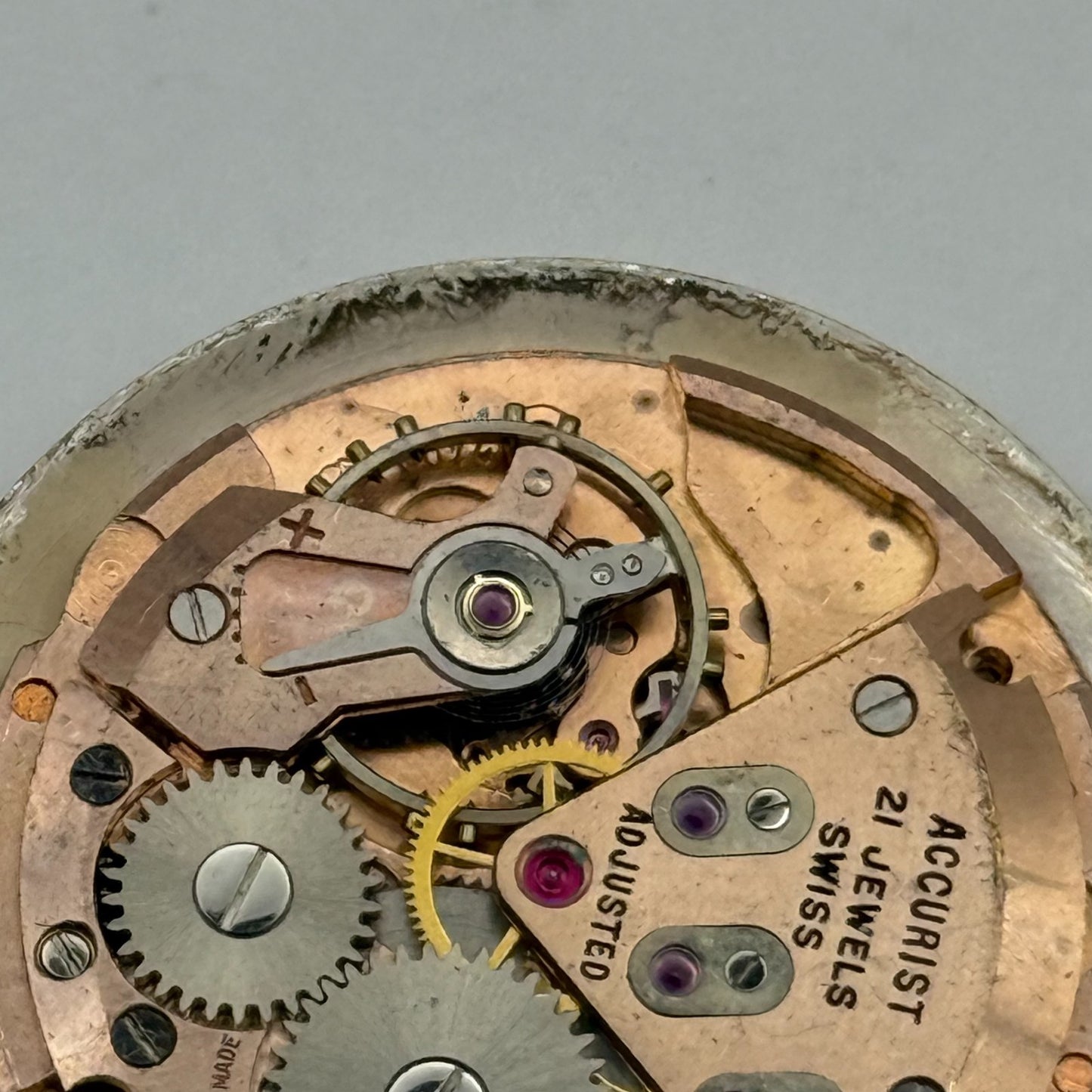 ETA 2409 Watch Movement Accurist Manual Wind Vintage Swiss Parts Repair 25.9mm