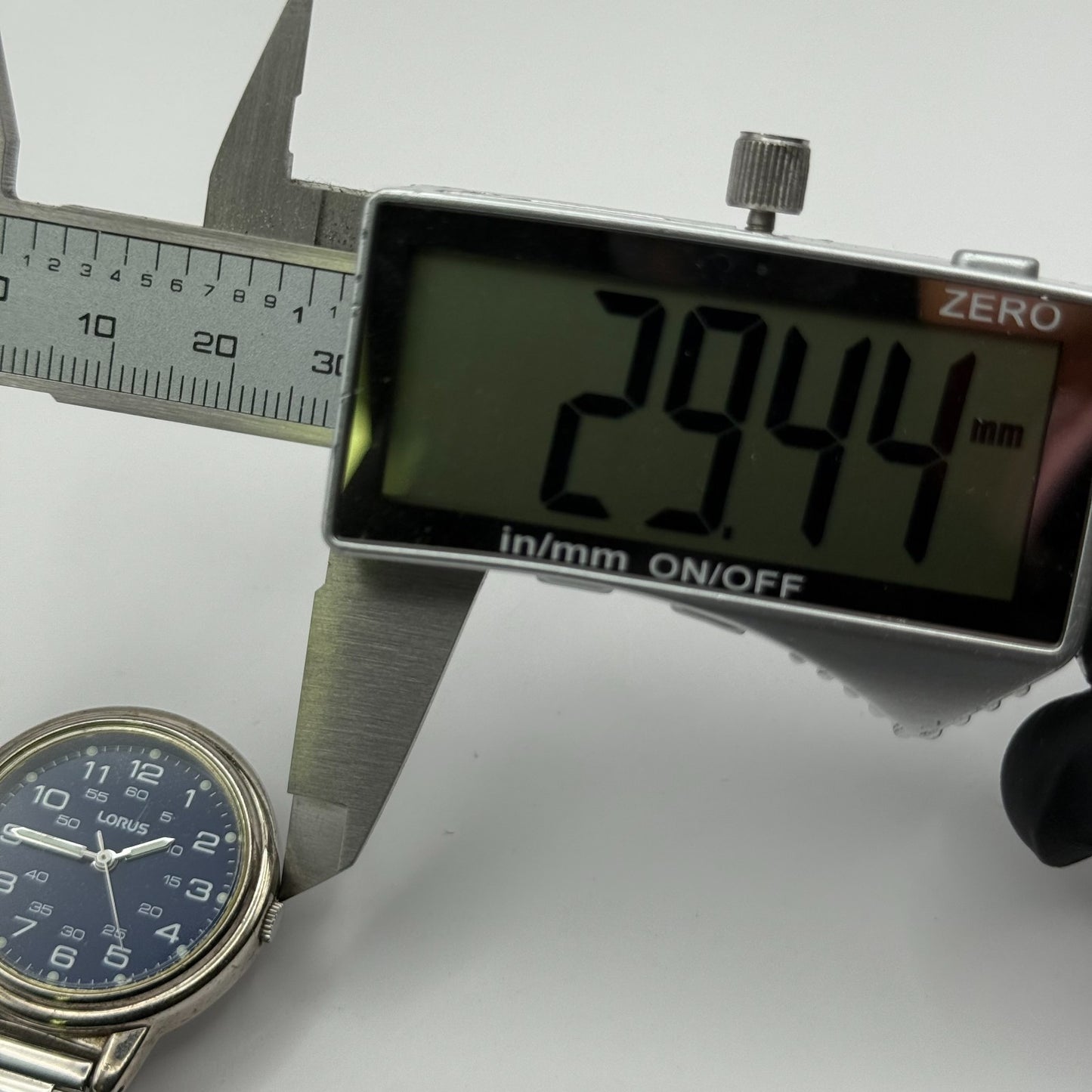 Lorus Quartz Fob Nurse Watch Blue Dial Base Metal Japan Working 29mm