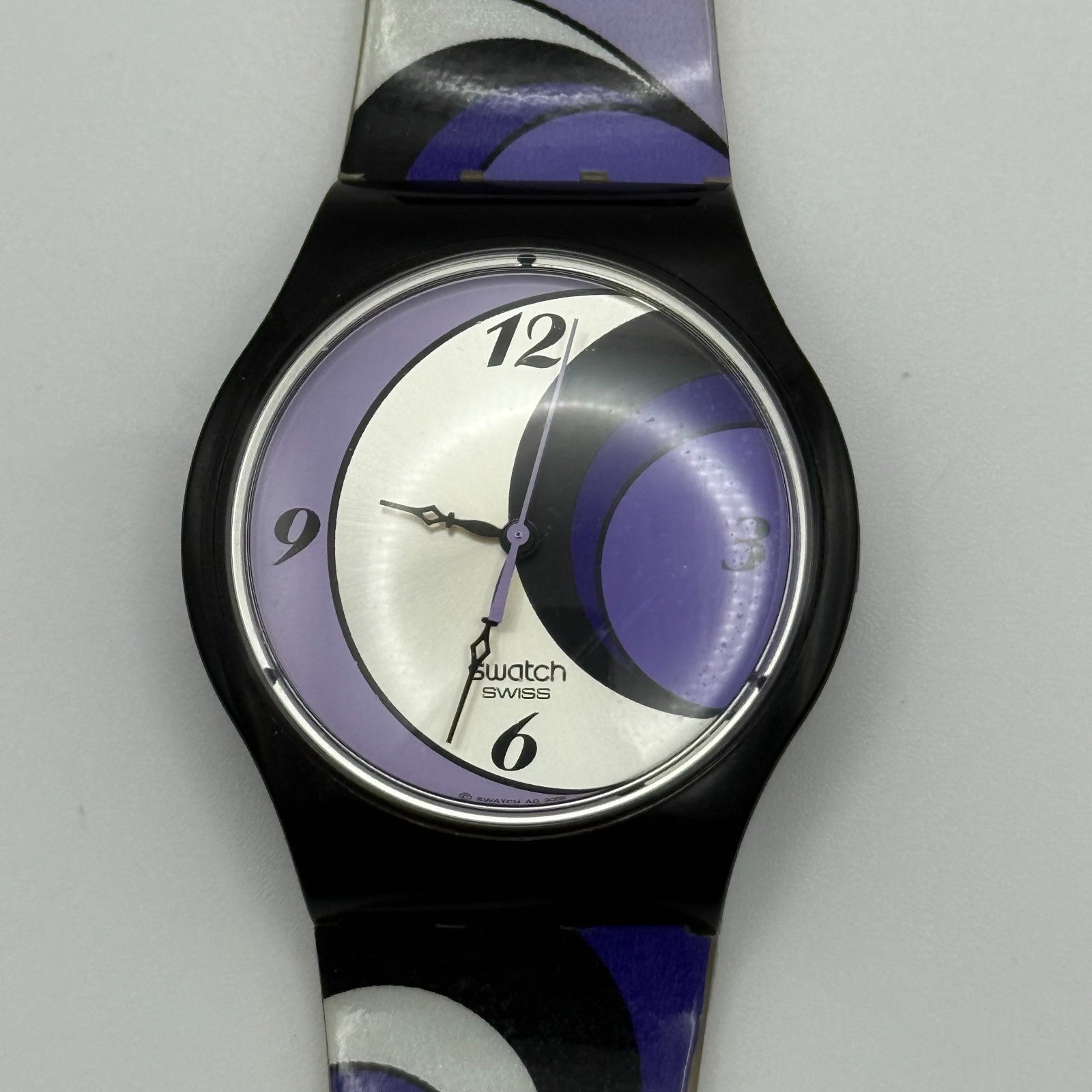 2005 Swatch Jelly in Jelly Purple Mystery SUJB101 Quartz Watch + Box 36mm