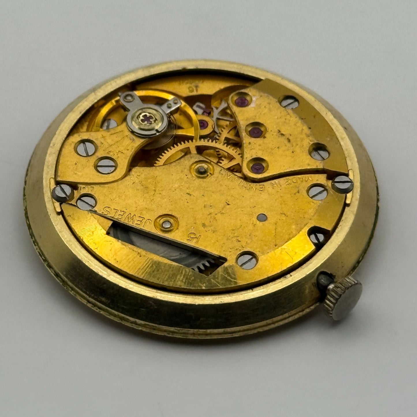 Smiths Astral National 15 60461E Watch Movement Manual Wind Vintage Parts 31.9mm