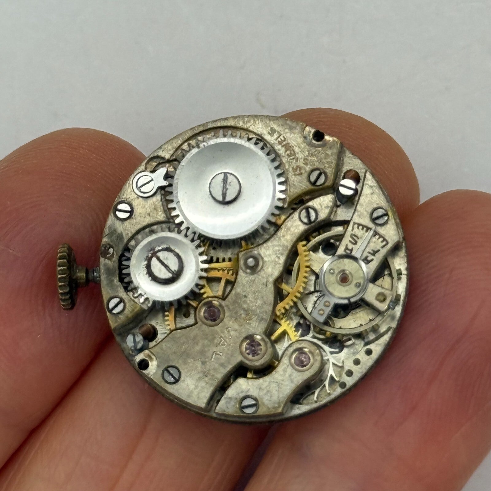 23.7mm Vintage Rival 15 Jewels Trench Manual Wind Watch Movement PARTS REPAIR