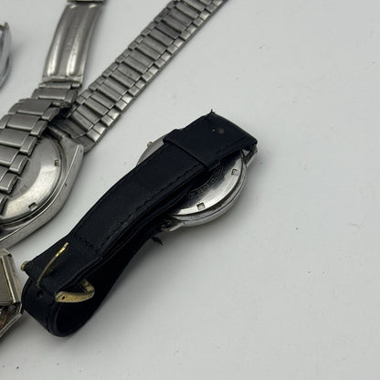 Bundle Of 6 Vintage Men’s Watches Mechanical Wind Up Job Lot Parts Repair Spares