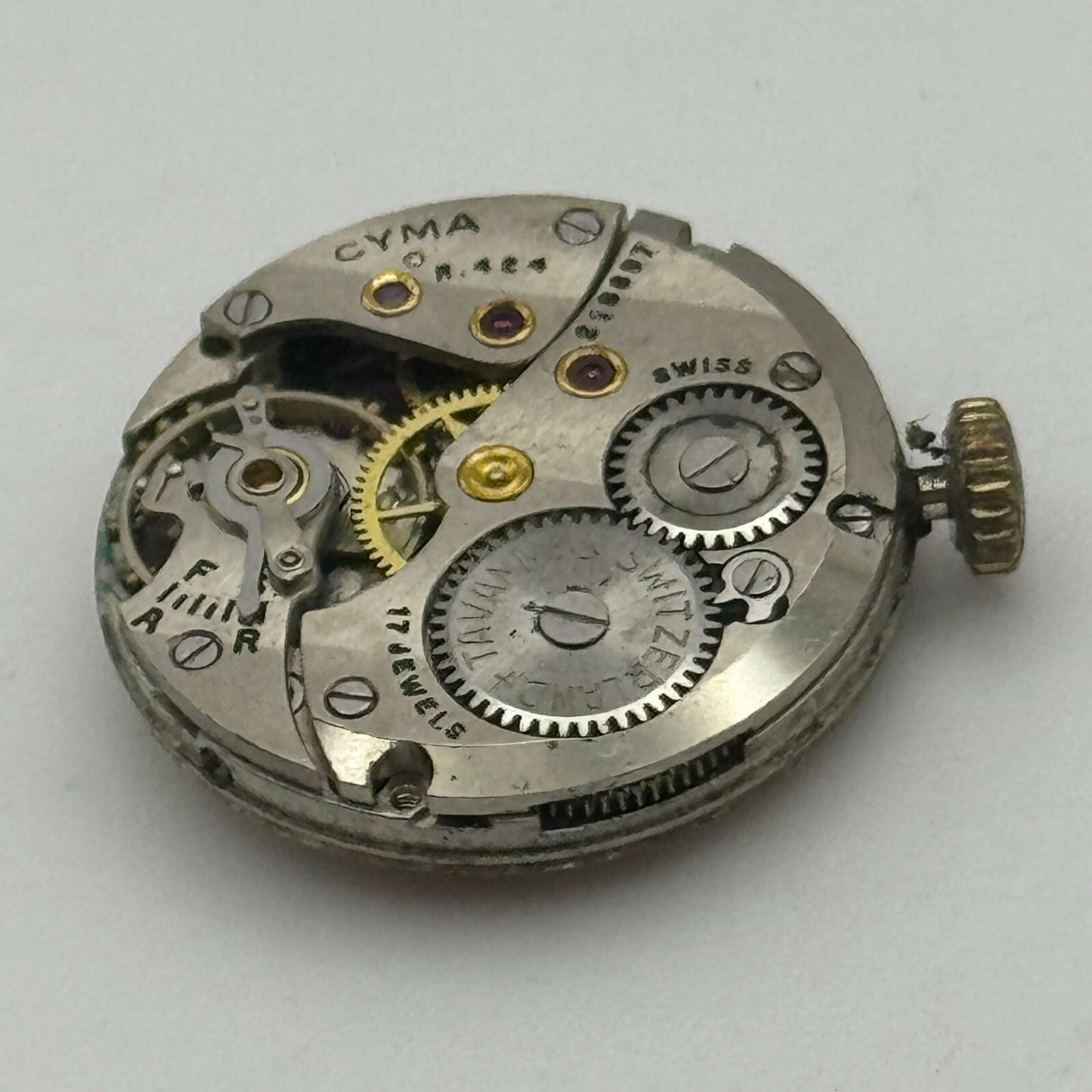 19.7mm Cyma R.424 Sub Seconds Manual Wind Watch Movement Swiss Vintage PARTS