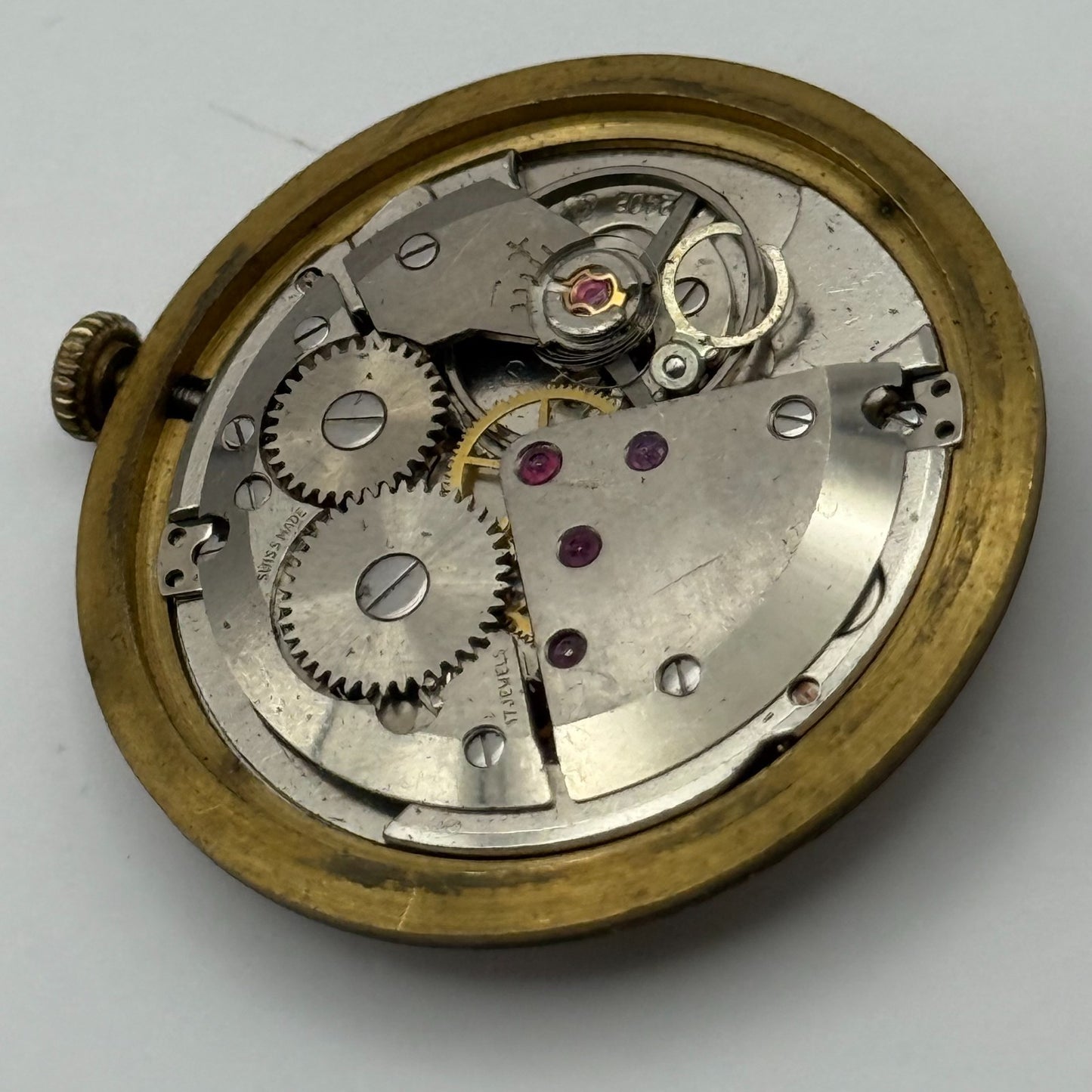 ETA 2408 Watch Movement Avia Manual Wind Vintage Swiss Parts Repair 31.4mm