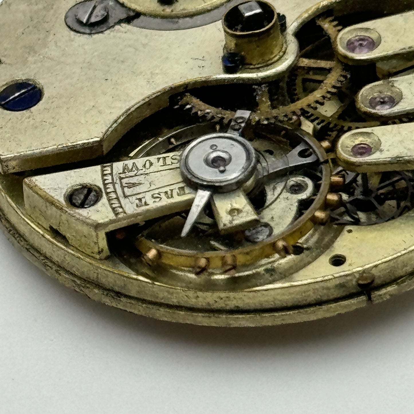 36.2mm Unidentified Antique Key Wound Pocket Watch Movement PARTS REPAIR SPARES