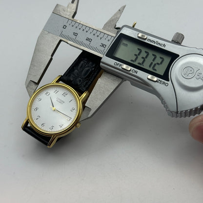 33mm Working Citizen 6031-S018161 White Dial Quartz Watch New Battery 9 Inches