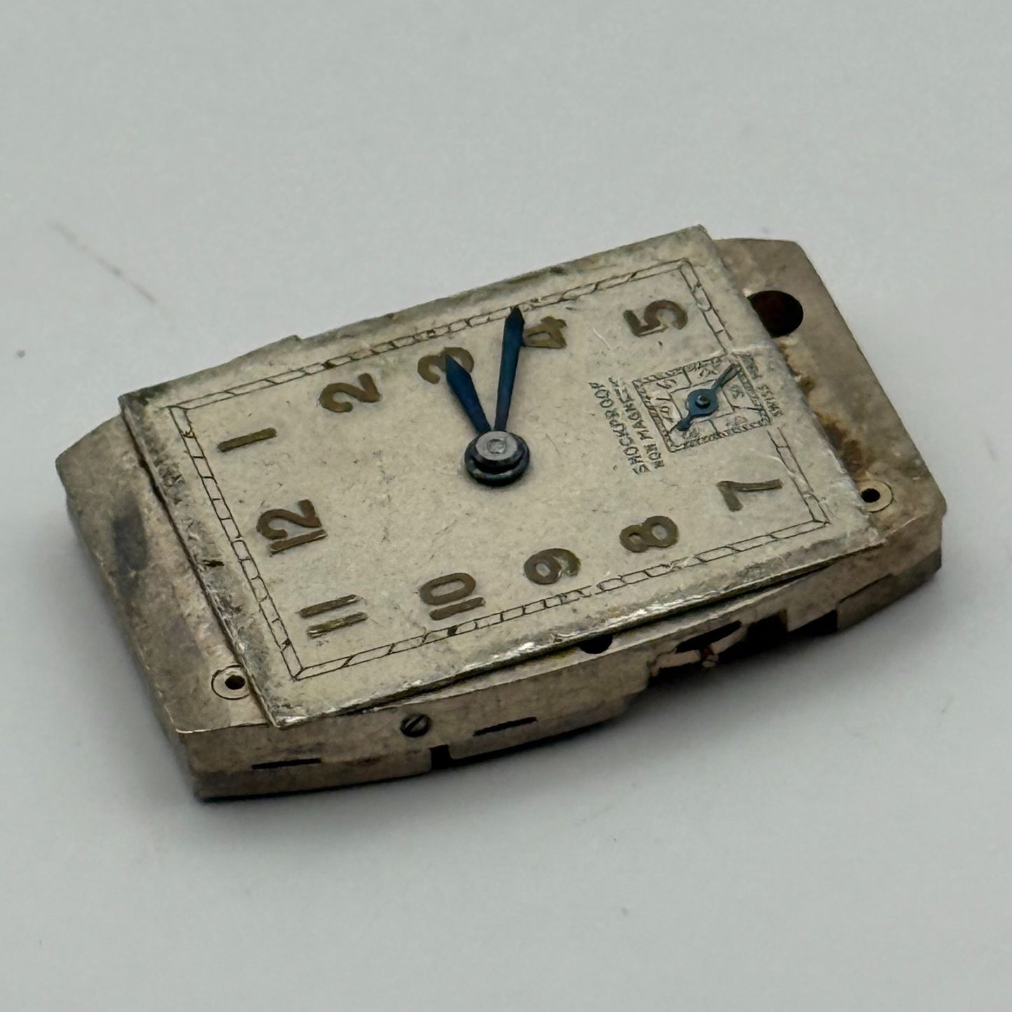 Marvin 610 Tank Tonneau 15 Jewels Watch Movement Manual Wind Parts Repair 17.8mm