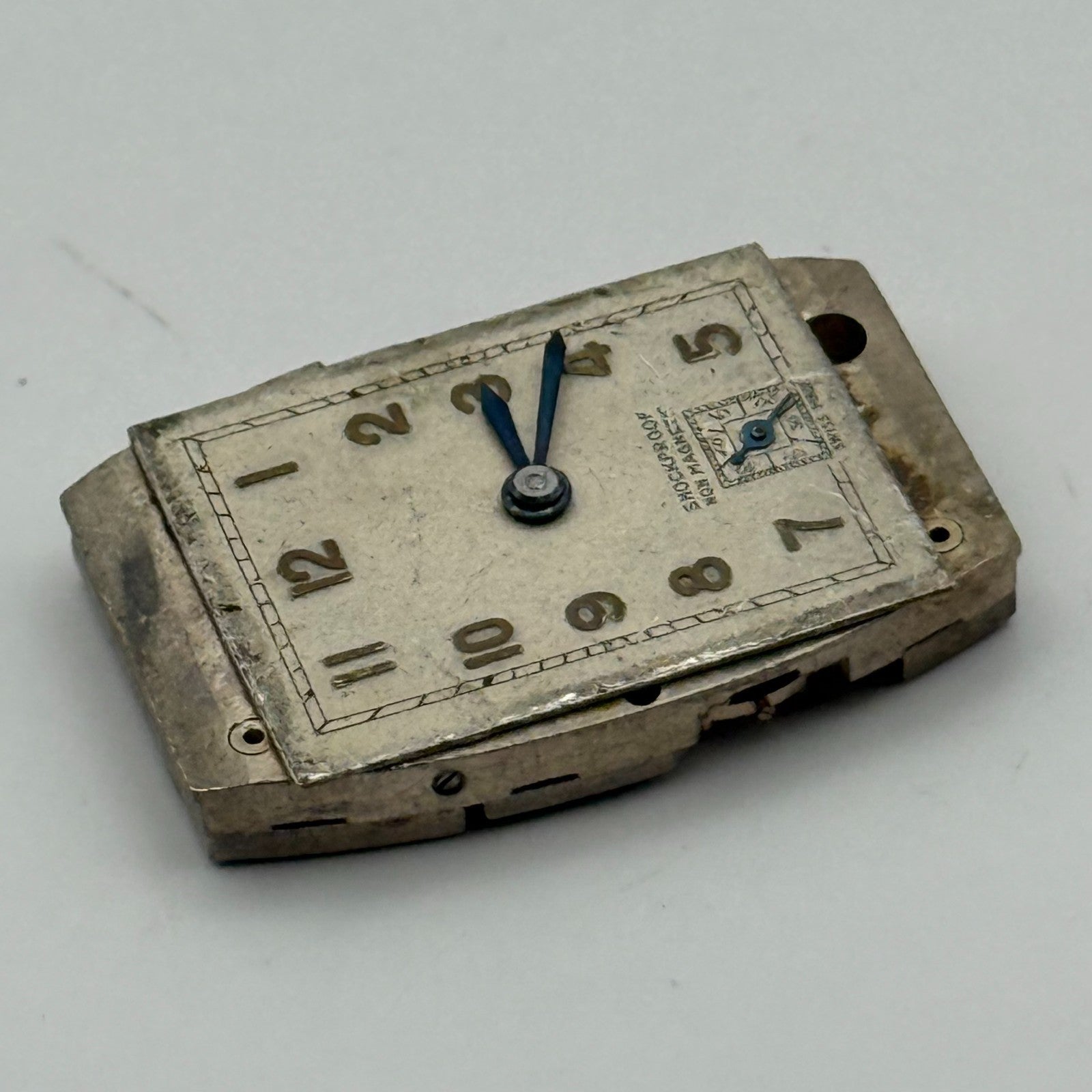 Marvin 610 Tank Tonneau 15 Jewels Watch Movement Manual Wind Parts Repair 17.8mm