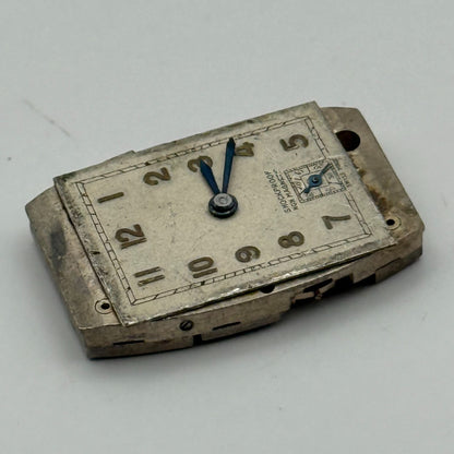 Marvin 610 Tank Tonneau 15 Jewels Watch Movement Manual Wind Parts Repair 17.8mm