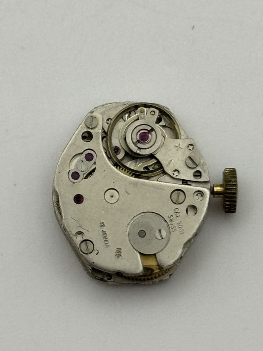 15.3mm Vintage Transglobe Ronda RL Cal 5001 Manual Wind Watch Movement REPAIR
