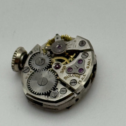 13.1mm Vintage Ladies Bulova 5AD Manual Wind Swiss Watch Movement PARTS REPAIR