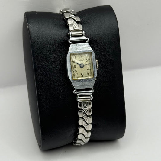 14mm Vintage Ladies Manual Wind Stainless Steel Sizor Band Watch PARTS / REPAIR