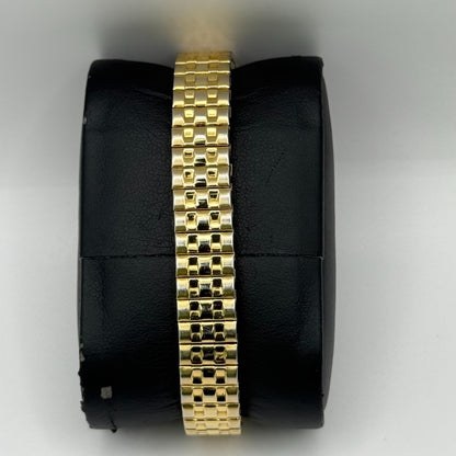 Focus Ladies Quartz Watch Gold Tone Expandable Band Steel Working 25mm