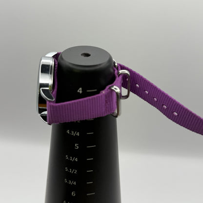 Zeiger Ladies Quartz Watch Rainbow Dial Purple Strap Working 33mm New Battery