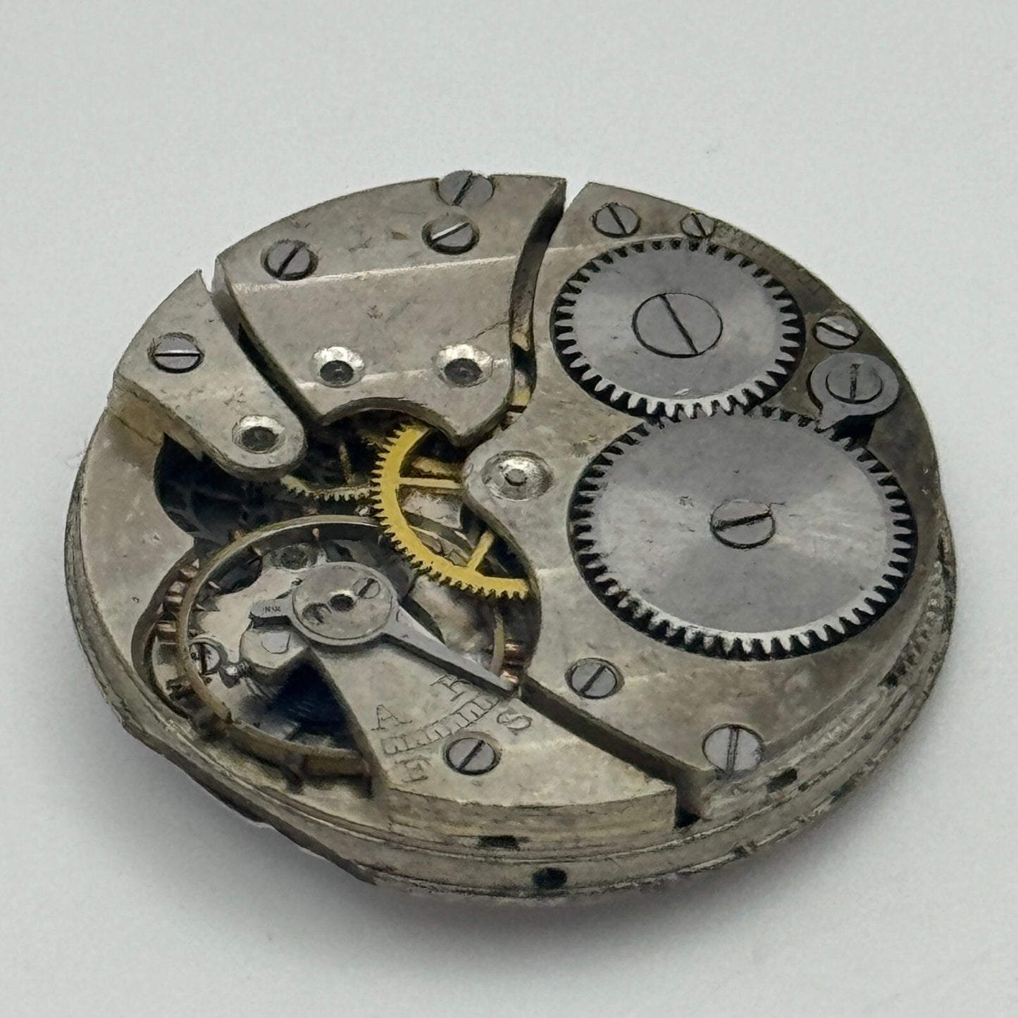 25.4mm Unidentified Roman Numerals Trench Watch Movement Manual Wind PARTS SPARE