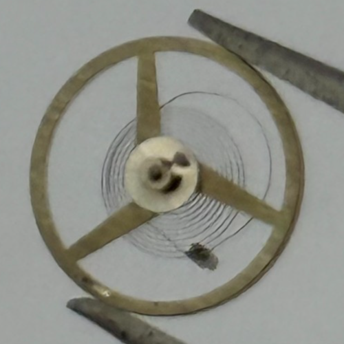 ST 69 Balance Wheel Complete And Spring 6 3/4-8'''  1155 Watch Movement Parts 