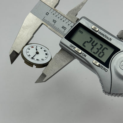 24.3mm Unidentified Roman Numerals Swiss Trench Watch Movement Manual Wind PARTS