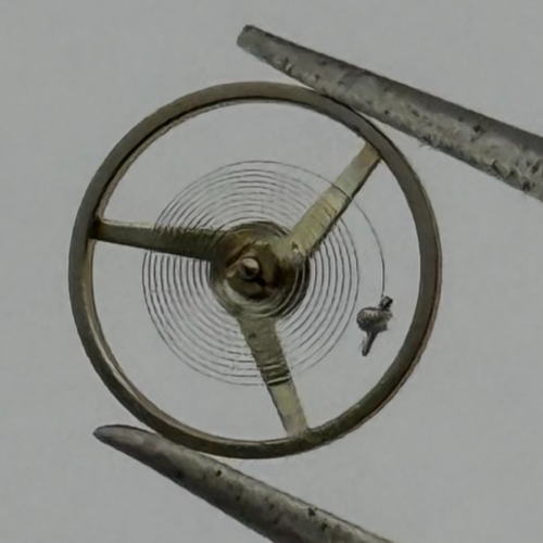 ST 69 Balance Wheel Complete And Spring 6 3/4-8''' 1155 Watch Movement Parts NOS