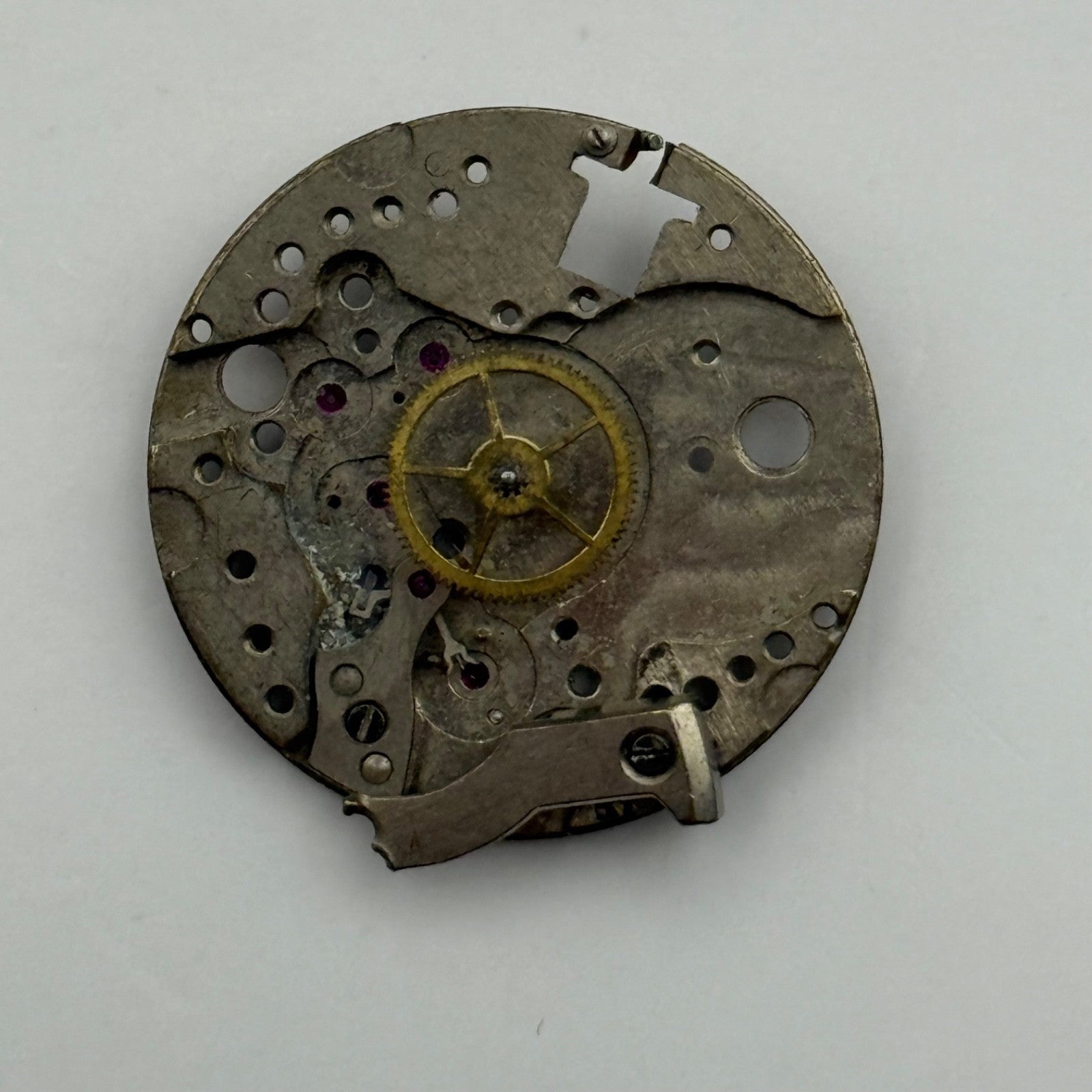 A-R 412 Watch Movement Manual Wind Vintage Incomplete Parts Repair 23.6mm