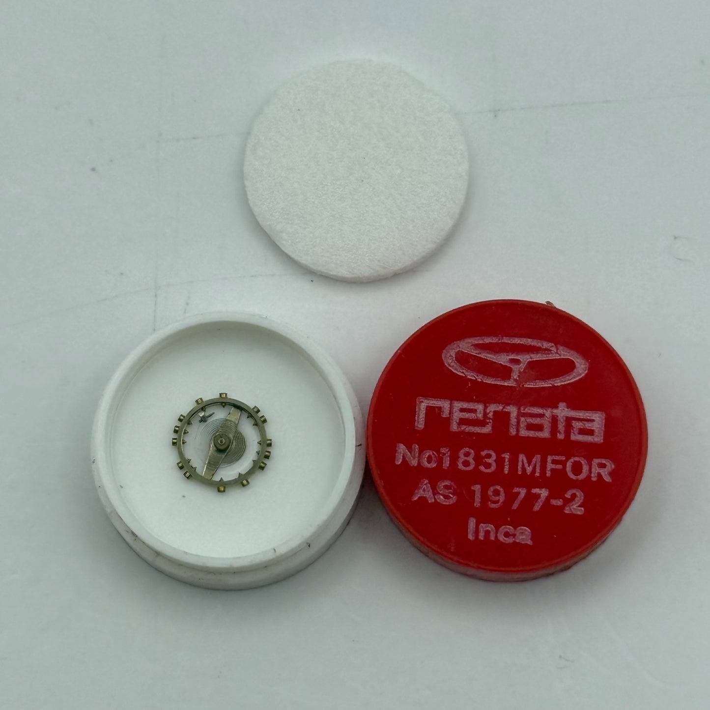 AS 1977-2 Balance Wheel Complete And Spring  1831 M Watch Movement Parts NOS