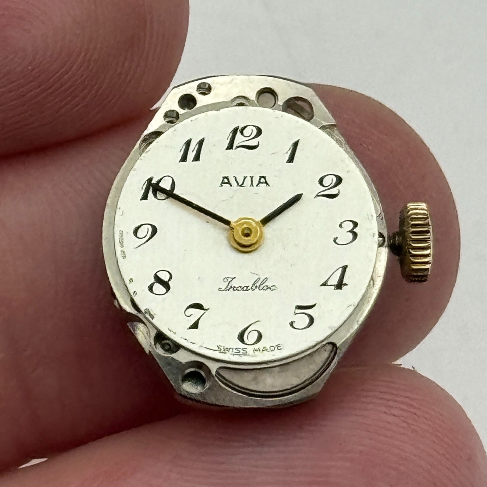 15mm Ladies Avia FHF 69N Manual Wind Watch Movement Swiss Vintage PARTS SPARES