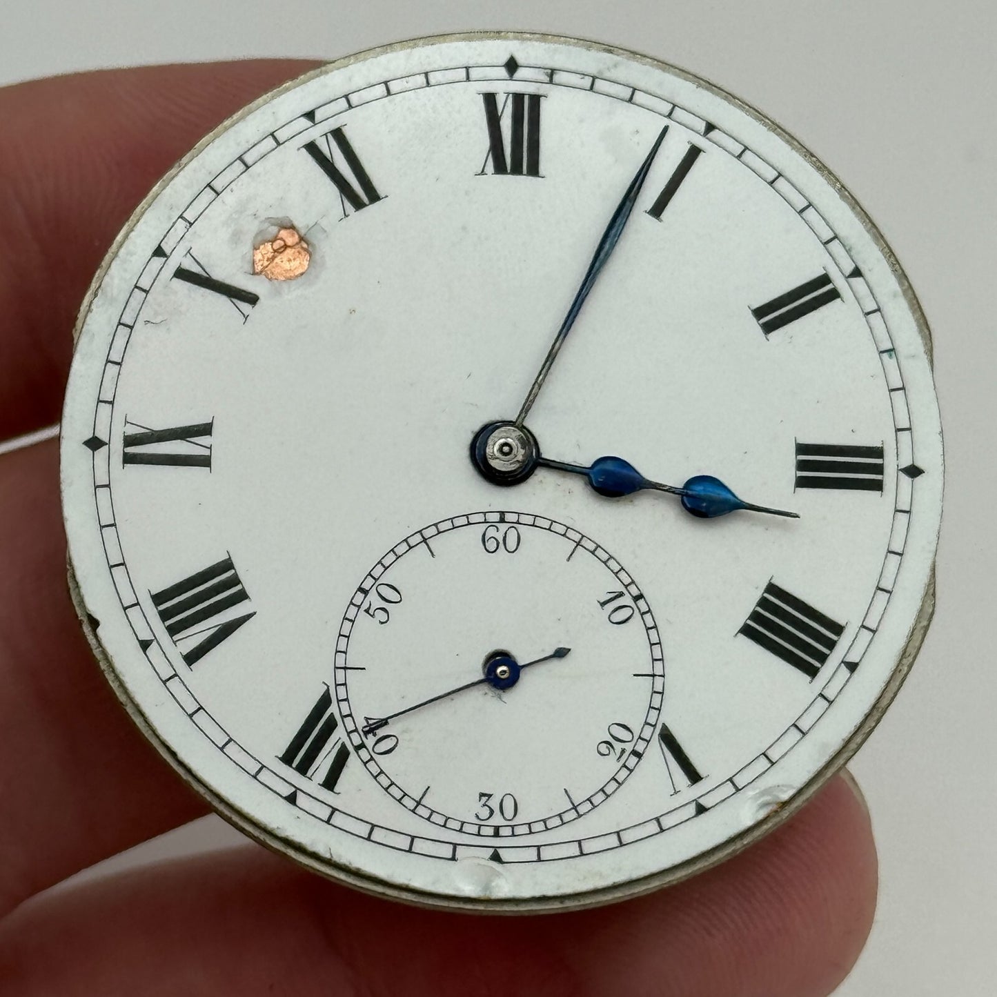 43mm Buren 7 Jewels Sub Seconds Swiss Vintage Hunter Pocket Watch Movement PARTS