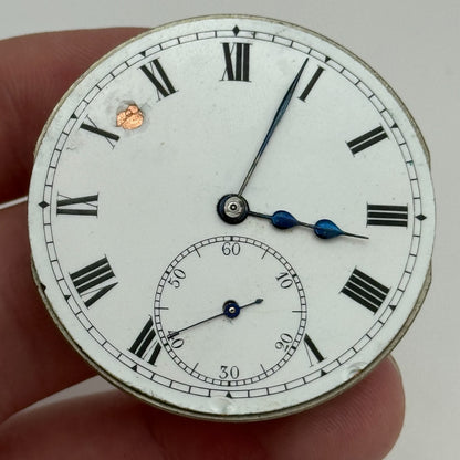 43mm Buren 7 Jewels Sub Seconds Swiss Vintage Hunter Pocket Watch Movement PARTS