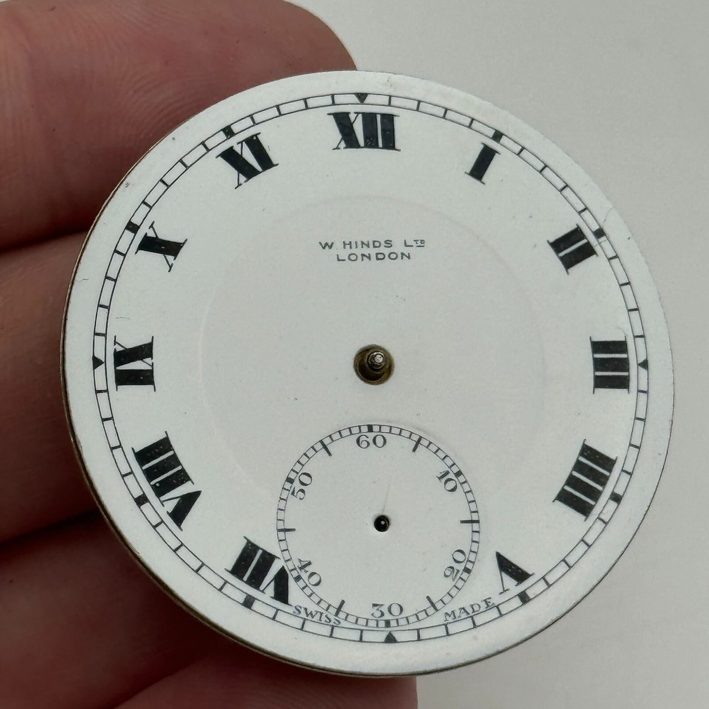 43mm High Grade Open Face W Hinds London LTD Pocket Watch Movement PARTS