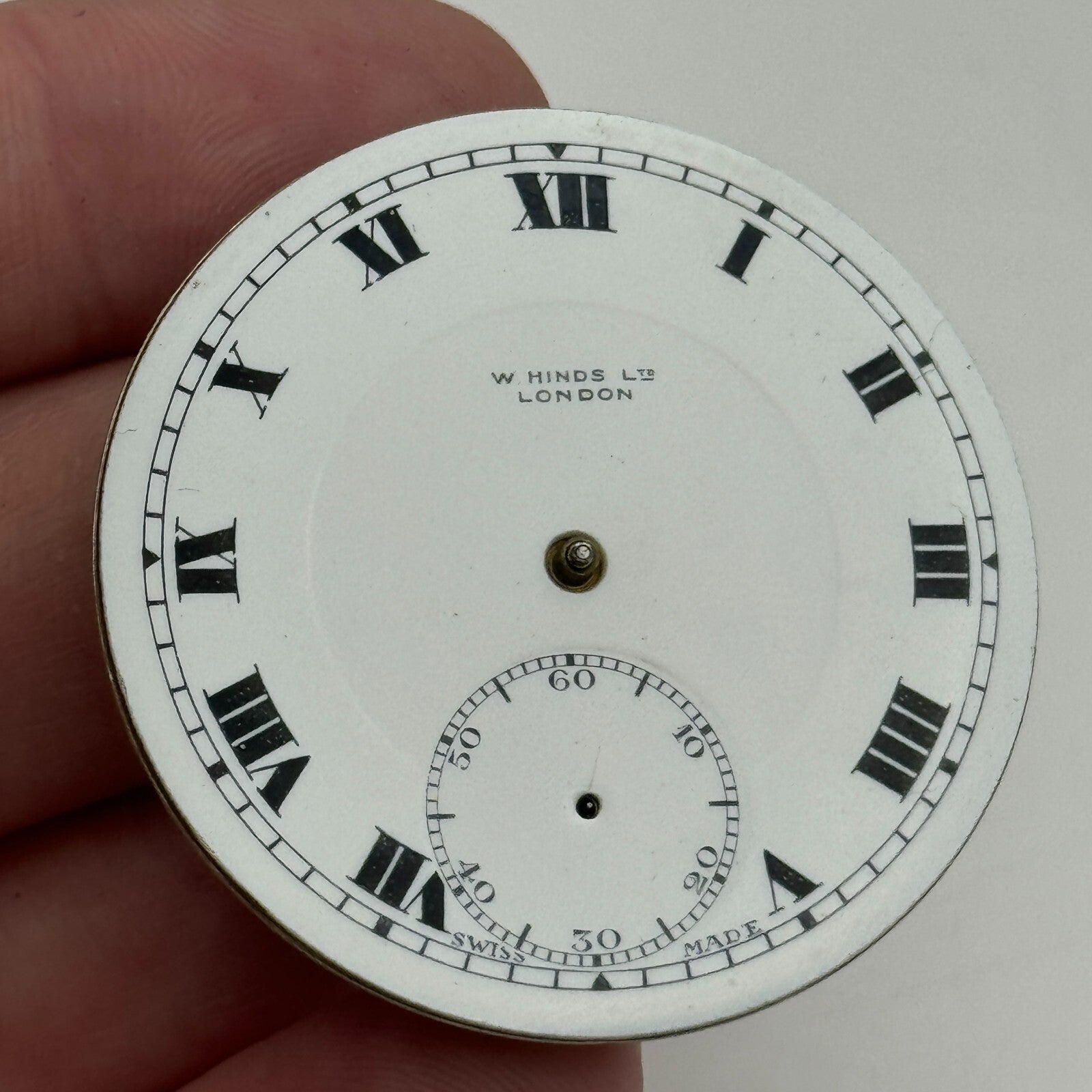 43mm High Grade Open Face W Hinds London LTD Pocket Watch Movement PARTS