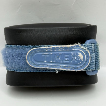 29mm Working Vintage Ladies Timex CR 1216 Blue Dial Strap Quartz Watch