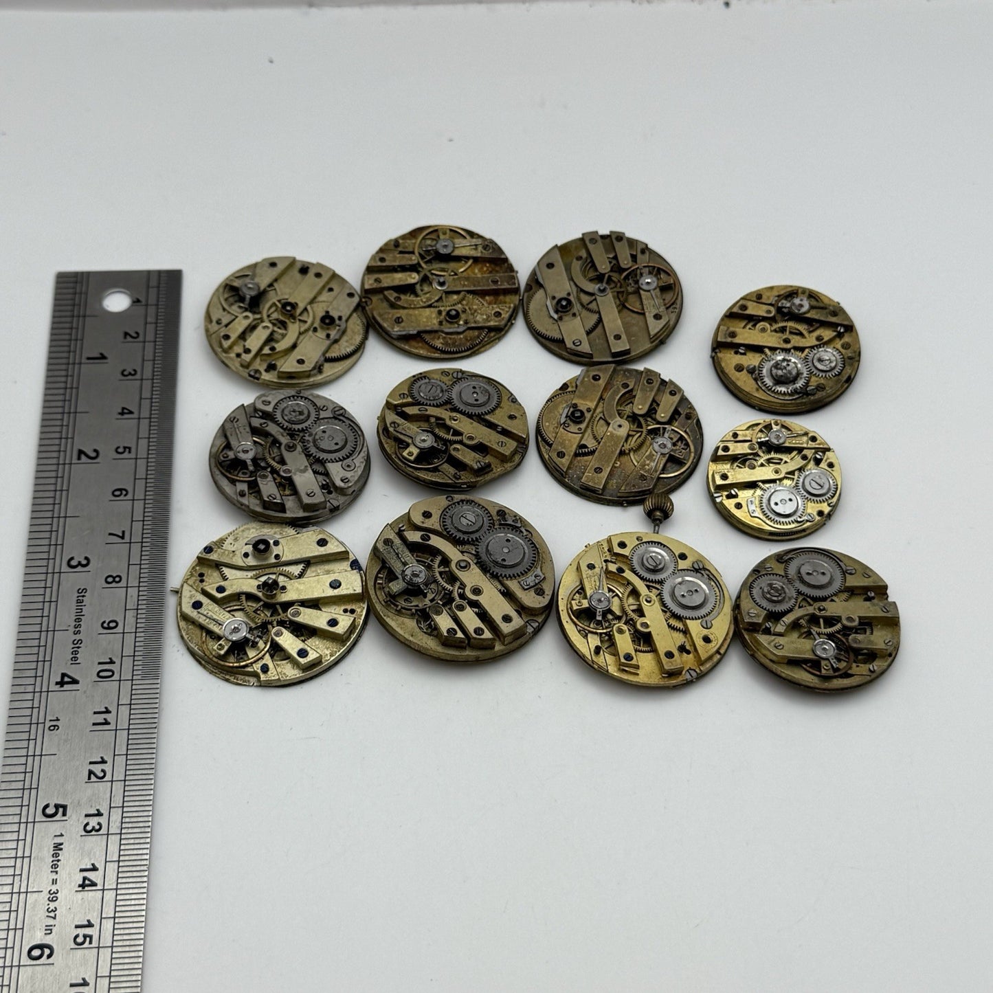 Bundle Mixed Antique / Vintage Pocket Watch Movements Joblot PARTS REPAIR SPARES