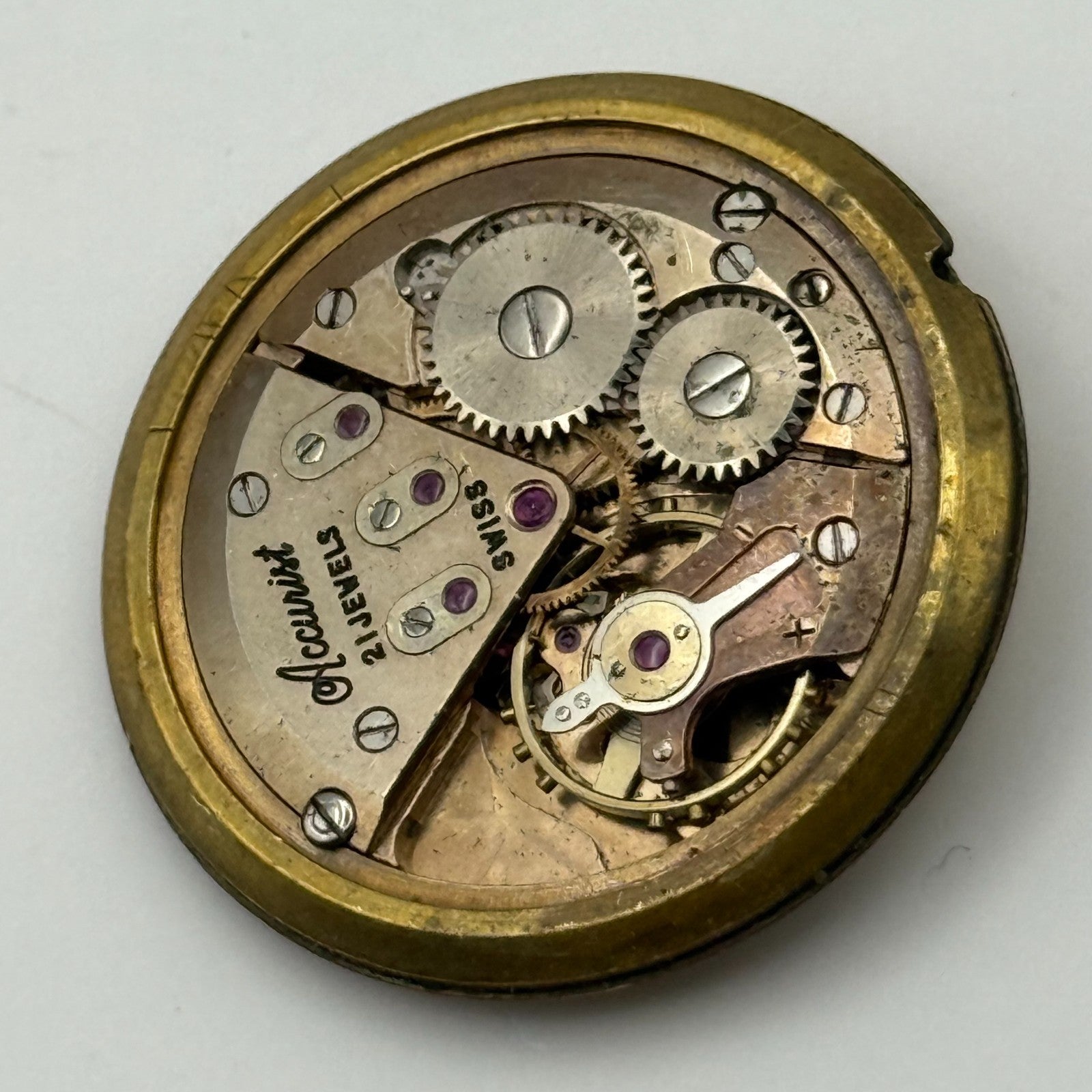Accurist ETA 2390 Watch Movement Manual Wind Vintage Swiss Parts Repair 29.7mm