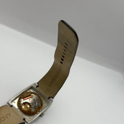 DKNY NY-1316 Quartz Watch Date Dial Black Leather Strap 34mm PARTS REPAIR