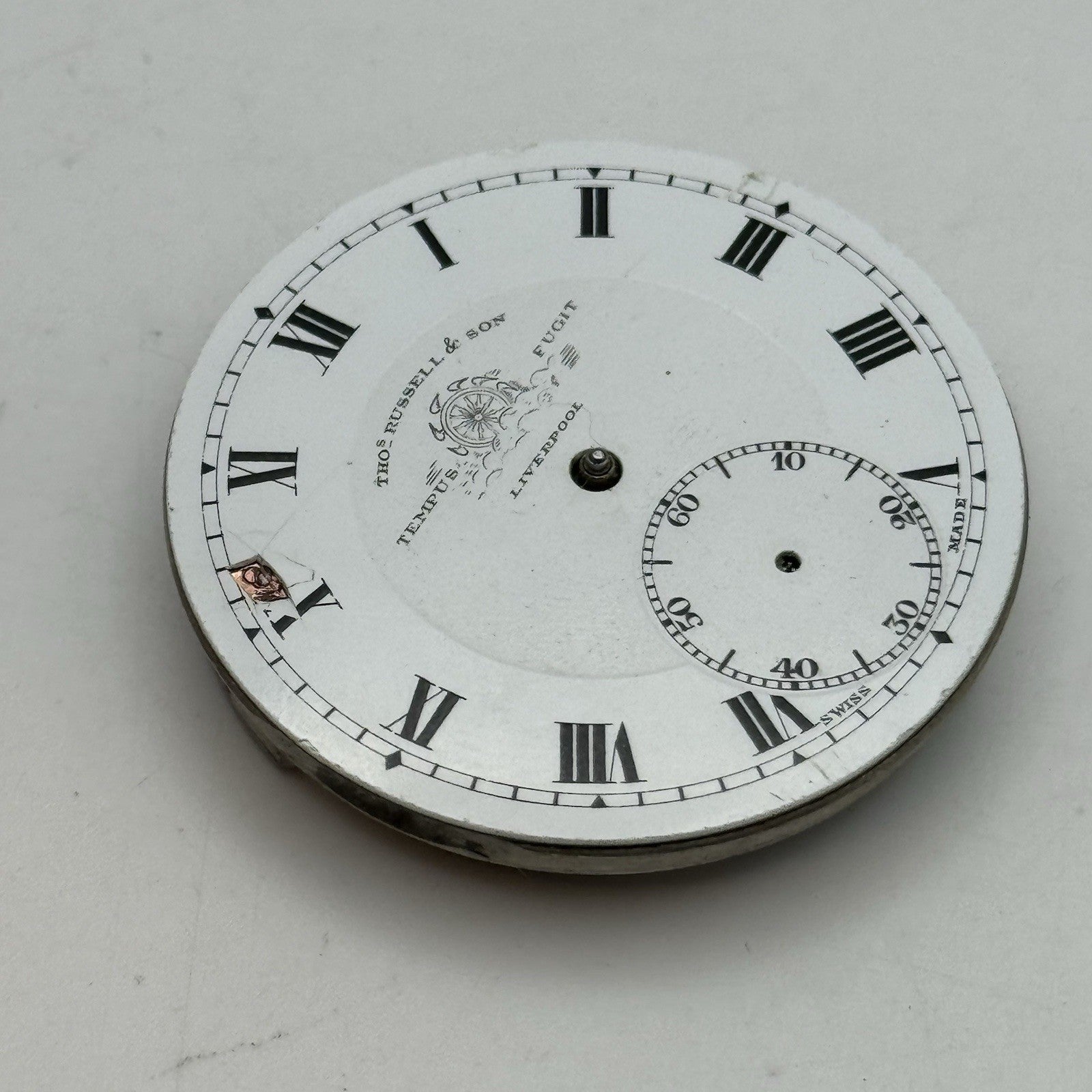 42.8mm Thomas Russell Liverpool Tempus Fugit Hunter Pocket Watch Movement PARTS