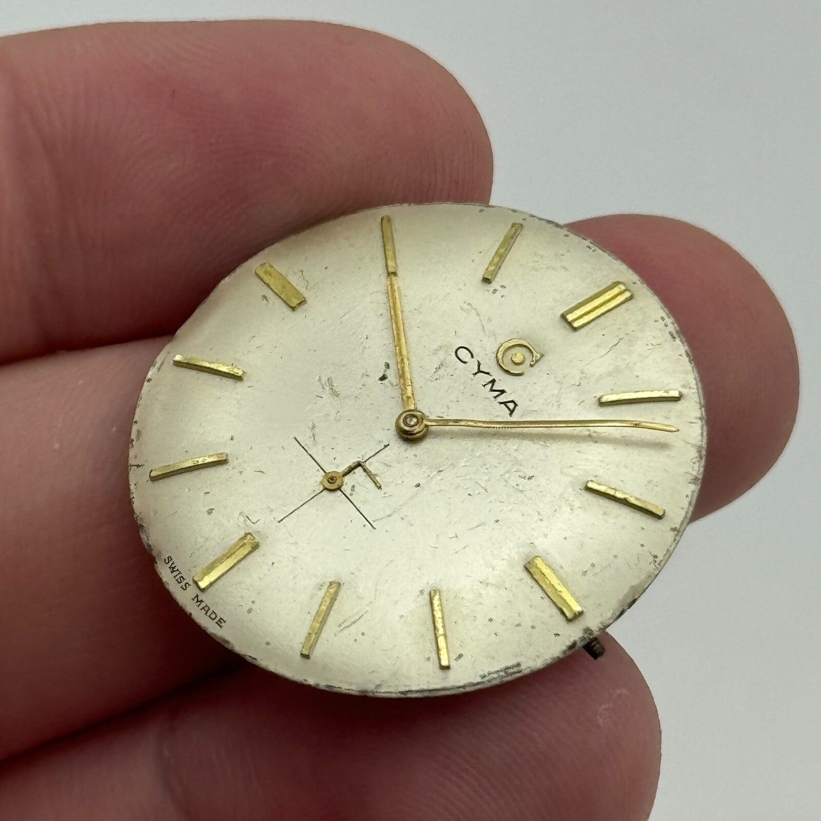 29.4mm Tavannes Cyma R474.2 Manual Wind Watch Movement Vintage Swiss PARTS SPARE
