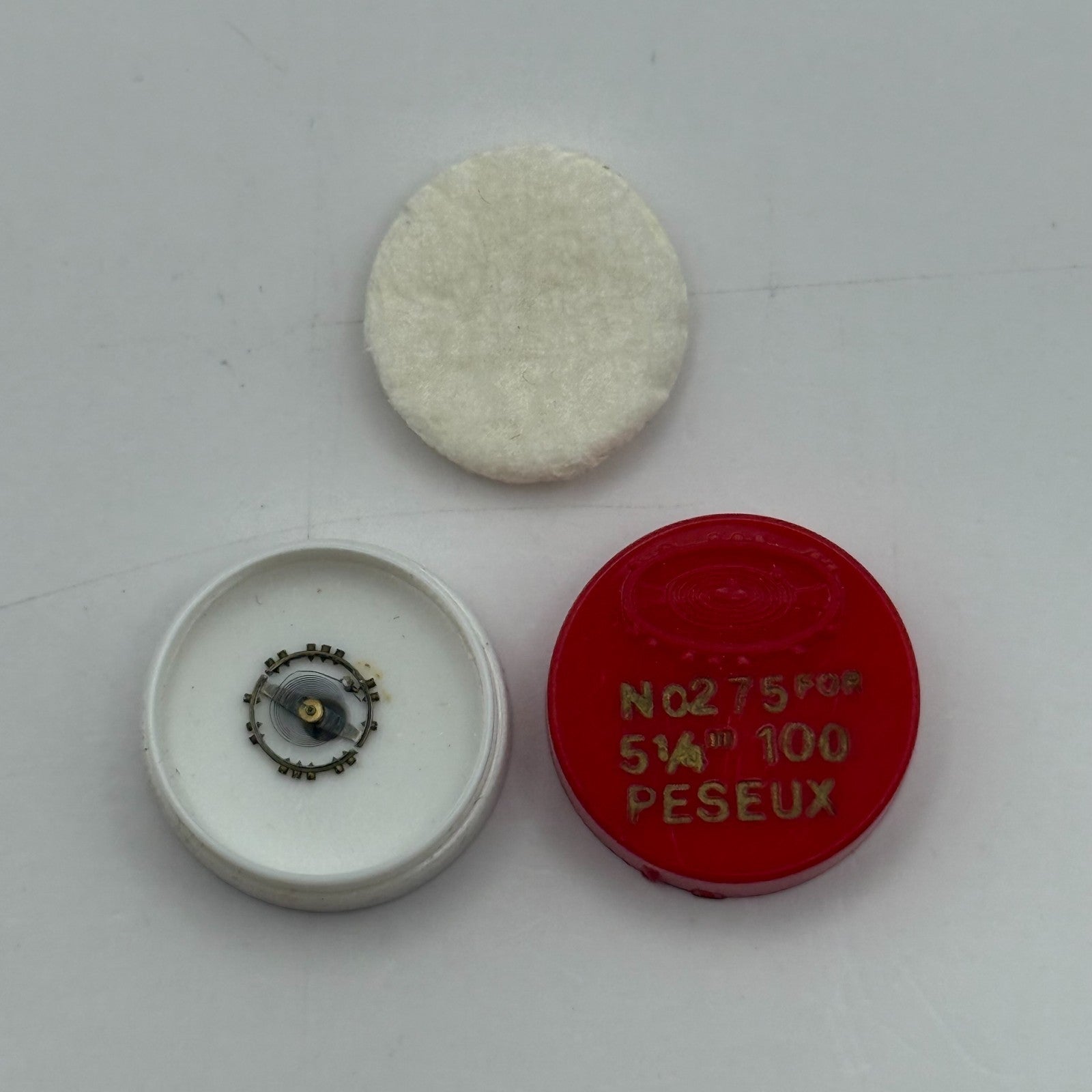 Peseux 100 Balance Wheel Complete And Spring 5 1/4''' 275 Watch Movement Parts 