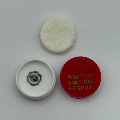 Peseux 100 Balance Wheel Complete And Spring 5 1/4''' 275 Watch Movement Parts 