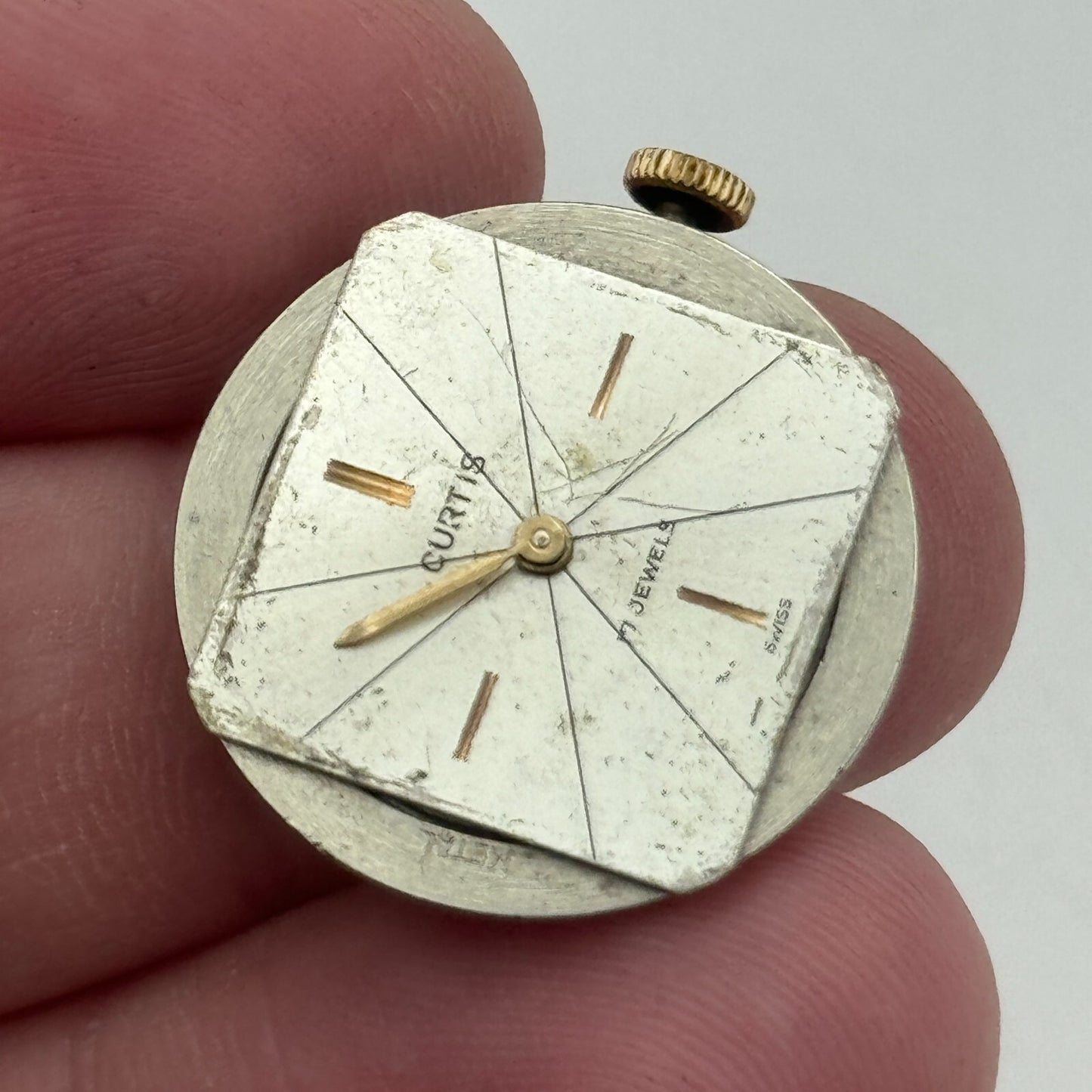 22.5mm Ladies Curtis Felsa F 4022 Manual Wind Watch Movement Swiss Vintage PARTS