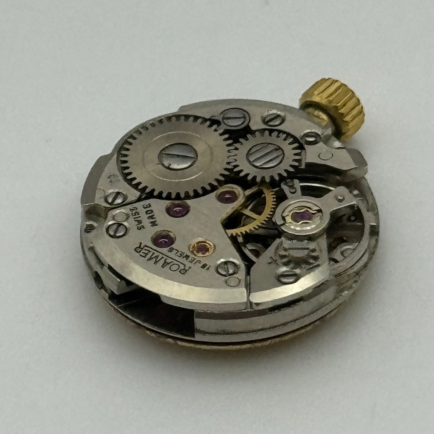 15.5mm Ladies Roamer MST 468 Manual Wind Swiss Watch Movement Vintage FOR PARTS