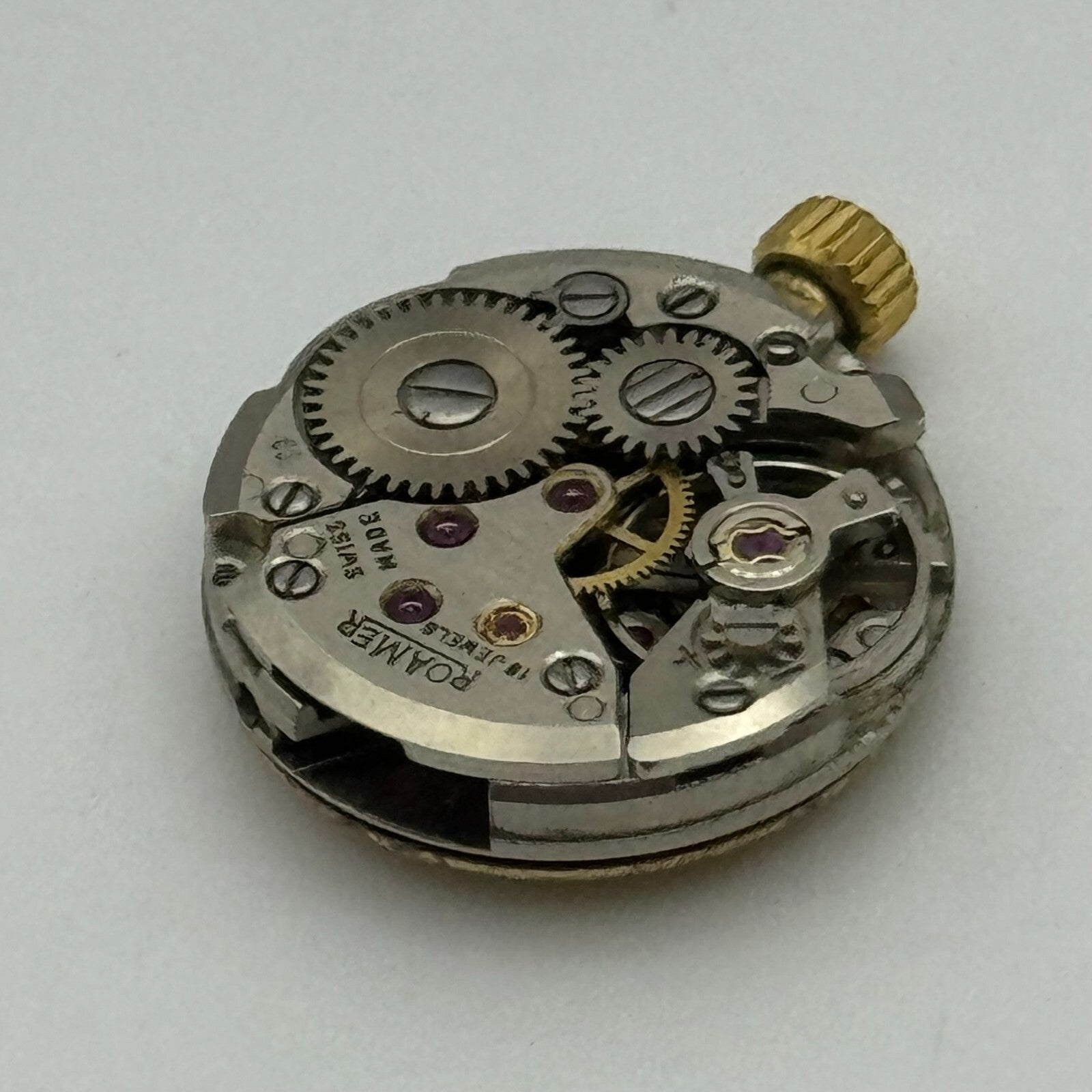 15.5mm Ladies Roamer MST 468 Manual Wind Swiss Watch Movement Vintage FOR PARTS