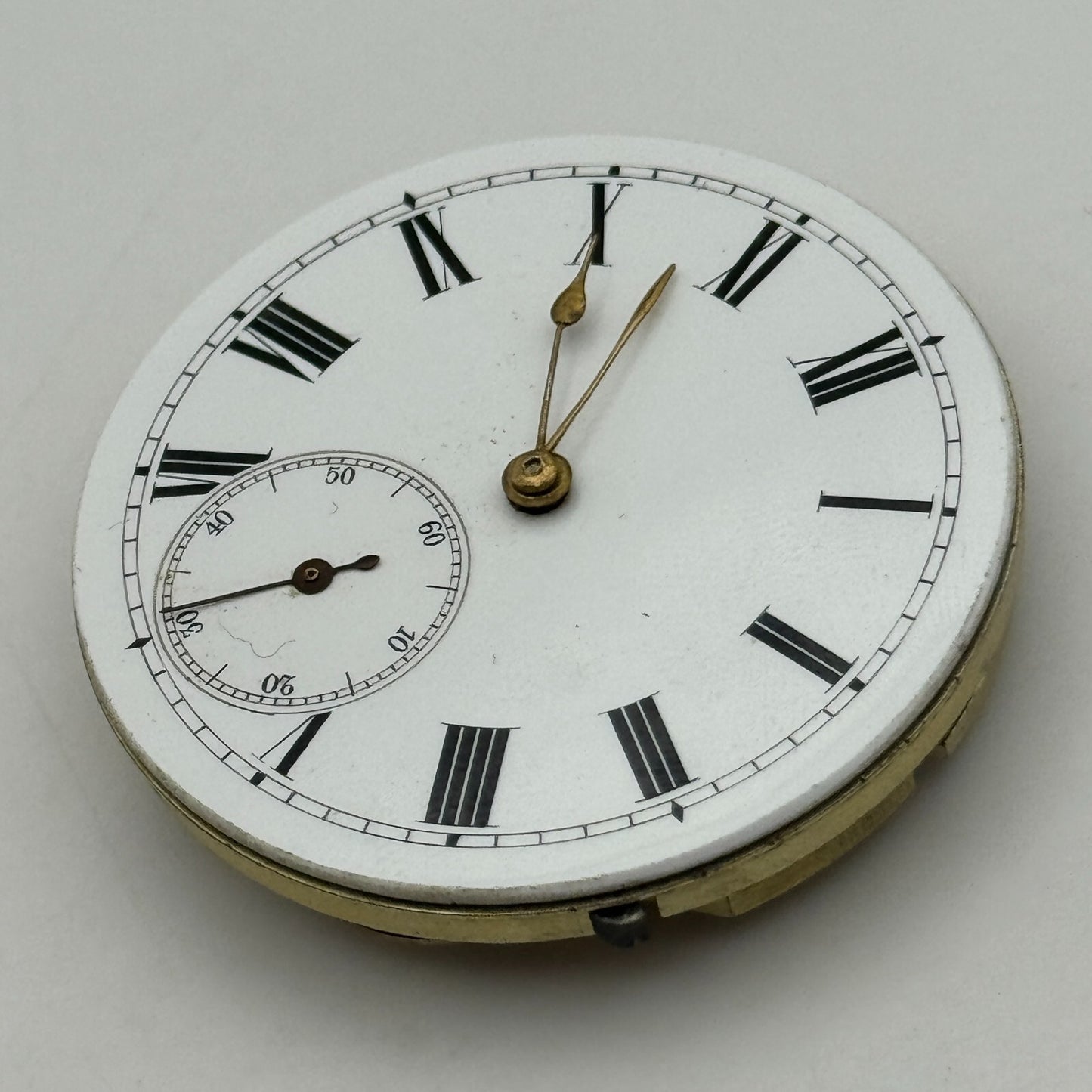 40.5mm Antique Trade Mark Consti Mathey Key Wound Pocket Watch Movement PARTS