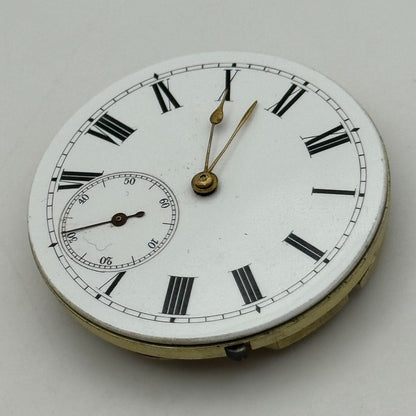 40.5mm Antique Trade Mark Consti Mathey Key Wound Pocket Watch Movement PARTS