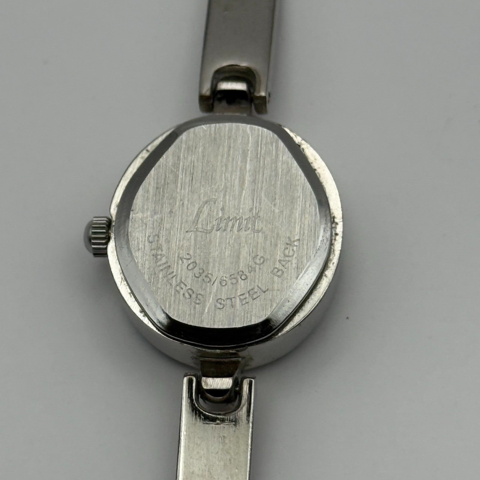 Limit Ladies Quartz Watch Pink MOP Dial Silver Tone Bracelet Working 19mm