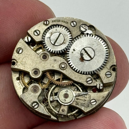 23.6mm Unidentified Swiss Made Vintage Manual Wind Watch Movement PARTS SPARES
