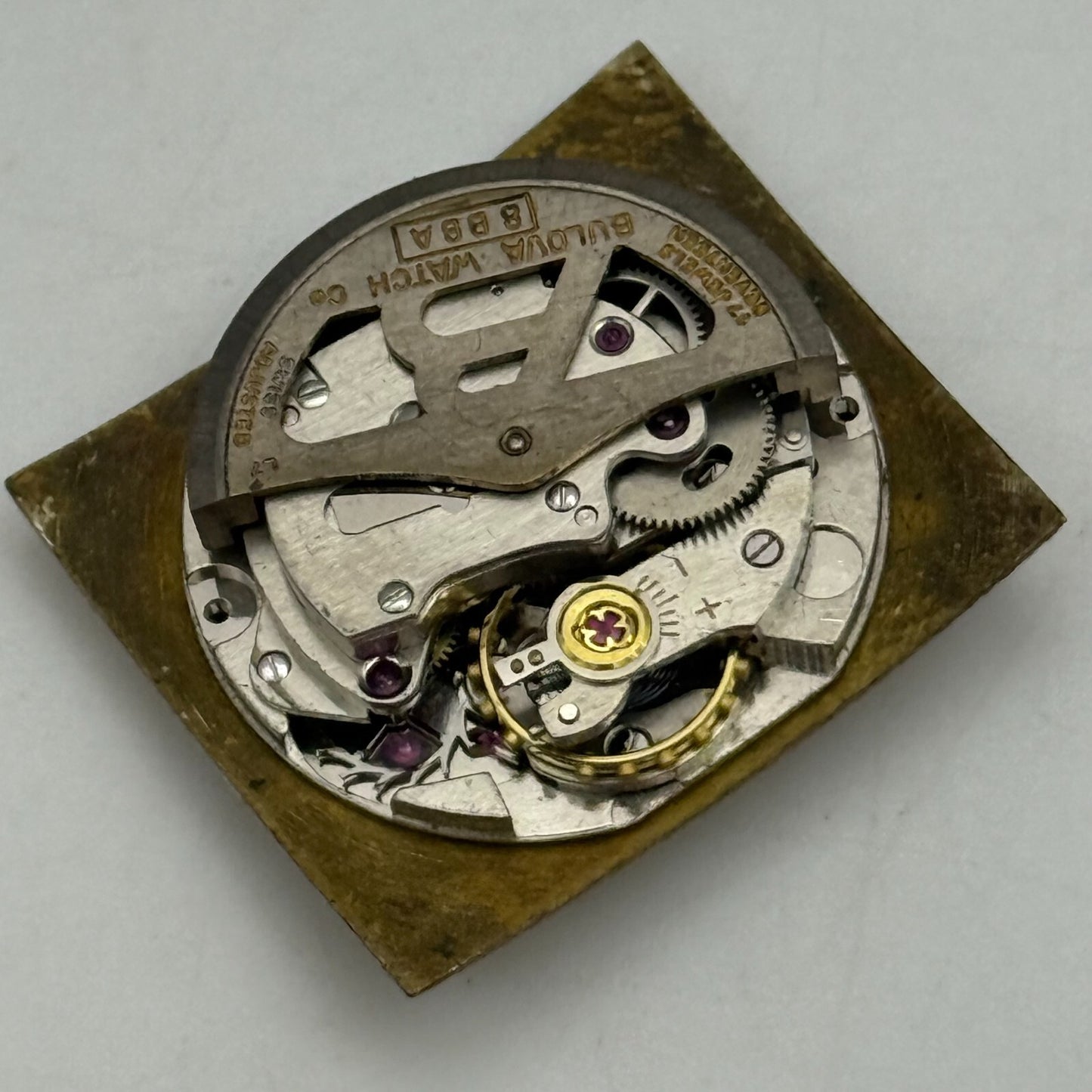 20.8mm Vintage Bulova 8BBA Good Balance Automatic Watch Movement PARTS REPAIR