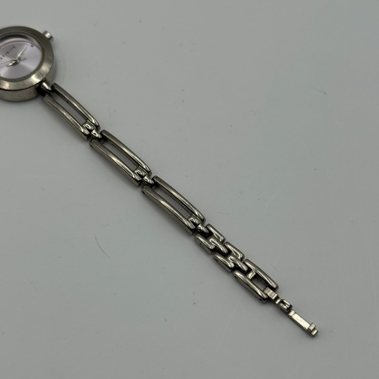 Infinite Ladies Quartz Watch Silver Tone Bracelet Japan Working 20mm 6.75 Inches