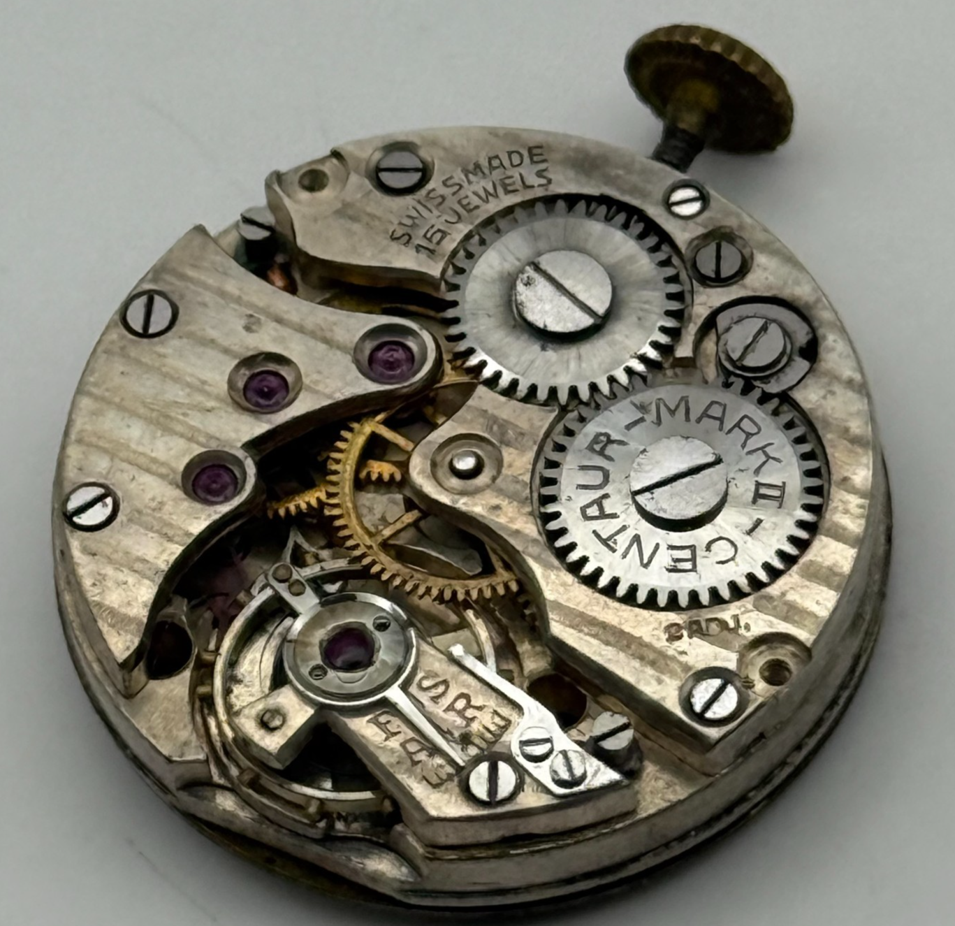 Centaur Mark II Watch Movement Running Manual Wind Vintage Parts Repair 23.6mm