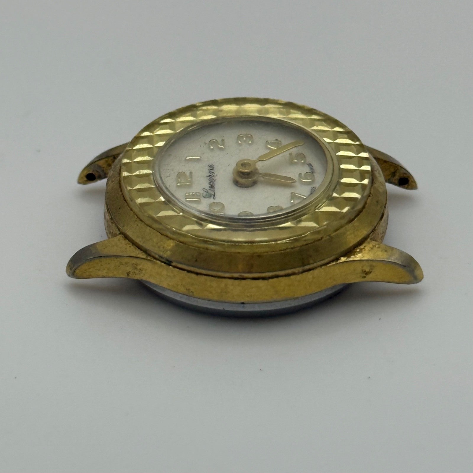25mm Running Vintage Lucerne Diamond Tooled Swiss Gold Plated Manual Wind PARTS