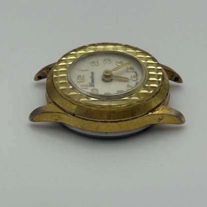 25mm Running Vintage Lucerne Diamond Tooled Swiss Gold Plated Manual Wind PARTS