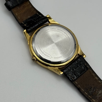 Working Esquire ESQ 300328 Date Swiss 33mm Quartz Watch New Battery Adjustable